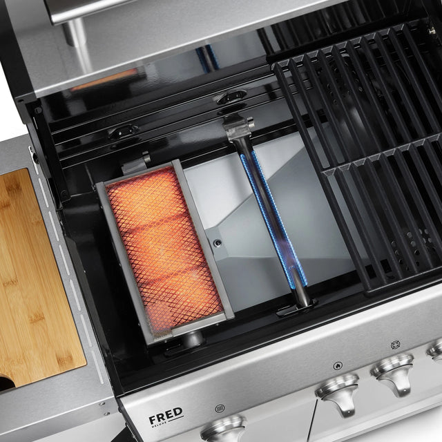 Brennkammer mit eingebautem Infrarot Keramikbrenner Brennkammer mit eingebautem Infrarot Keramikbrenner