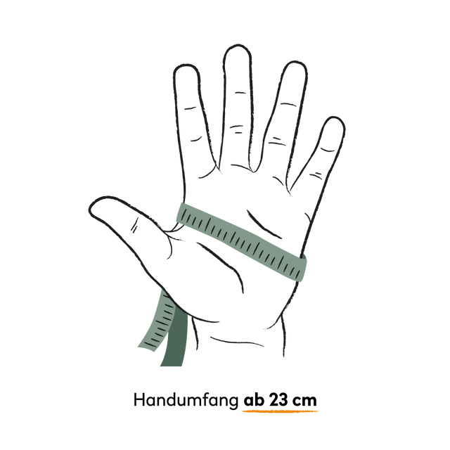passend für Handumfang ab 23 cm passend für Handumfang ab 23 cm