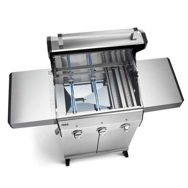 Detailansicht Brennkammer FRED Gasgrill 3-Brenner Basic  Detailansicht Brennkammer FRED Gasgrill 3-Brenner Basic