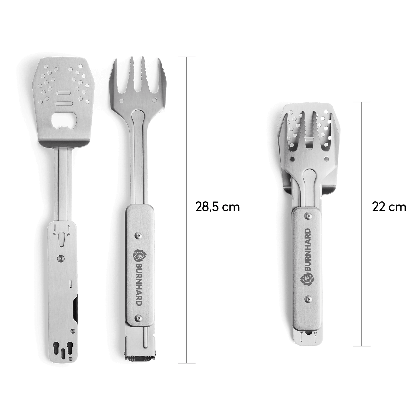 Multitool Bemaßungen ausgeklappt 28,5 cm und zusammen geklappt 22 cm Multitool Bemaßungen ausgeklappt 28,5 cm und zusammen geklappt 22 cm