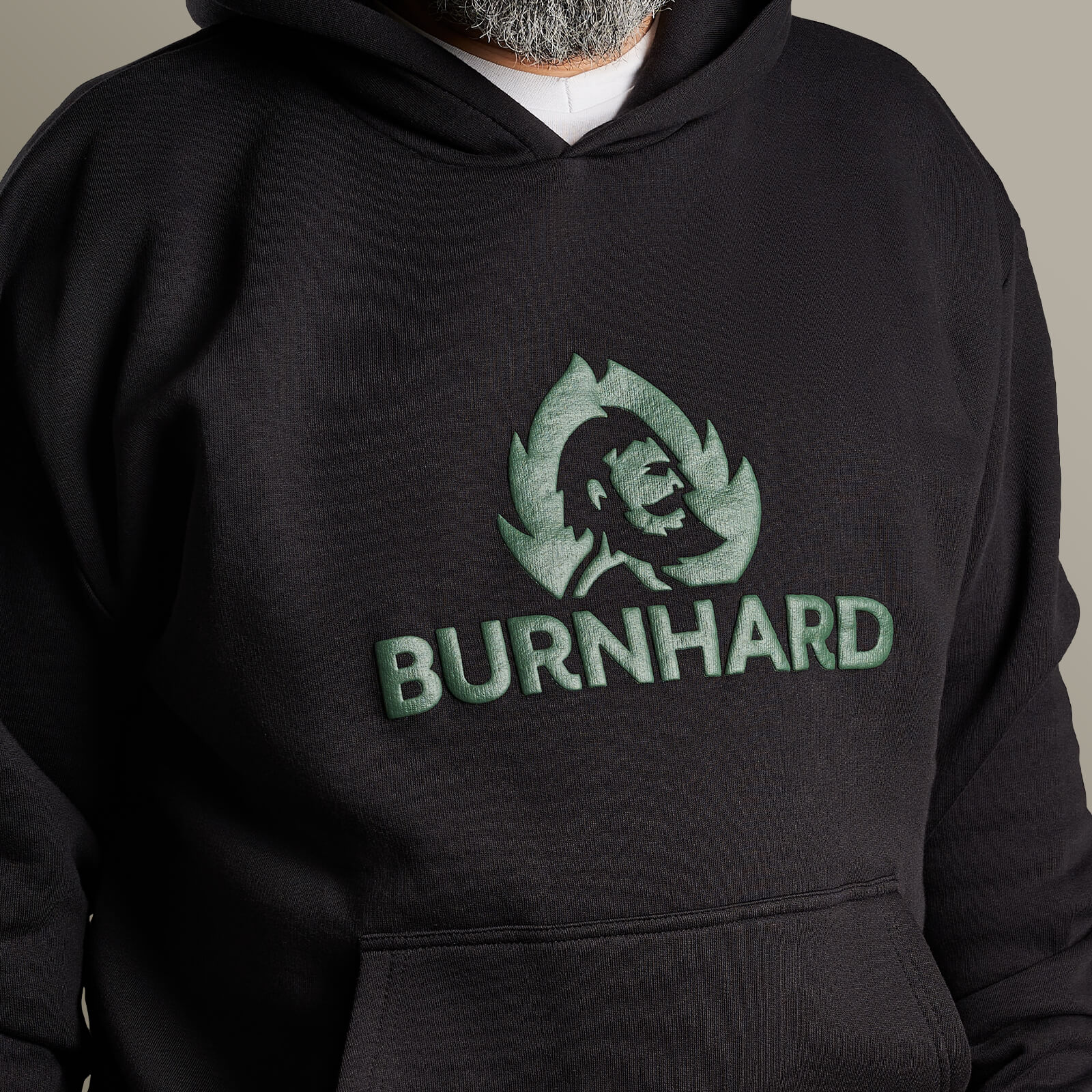 BURNHARD Hoodie grünes Logo BURNHARD Hoodie grünes Logo