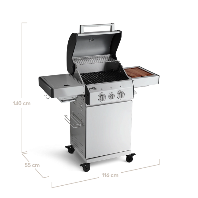 945506_ 945965 FRED Junior 2-Brenner Gasgrill Deluxe  945506_ 945965 FRED Junior 2-Brenner Gasgrill Deluxe