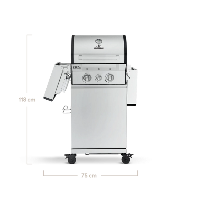 945506_ 945965 FRED Junior 2-Brenner Gasgrill Deluxe frontal 945506_ 945965 FRED Junior 2-Brenner Gasgrill Deluxe frontal