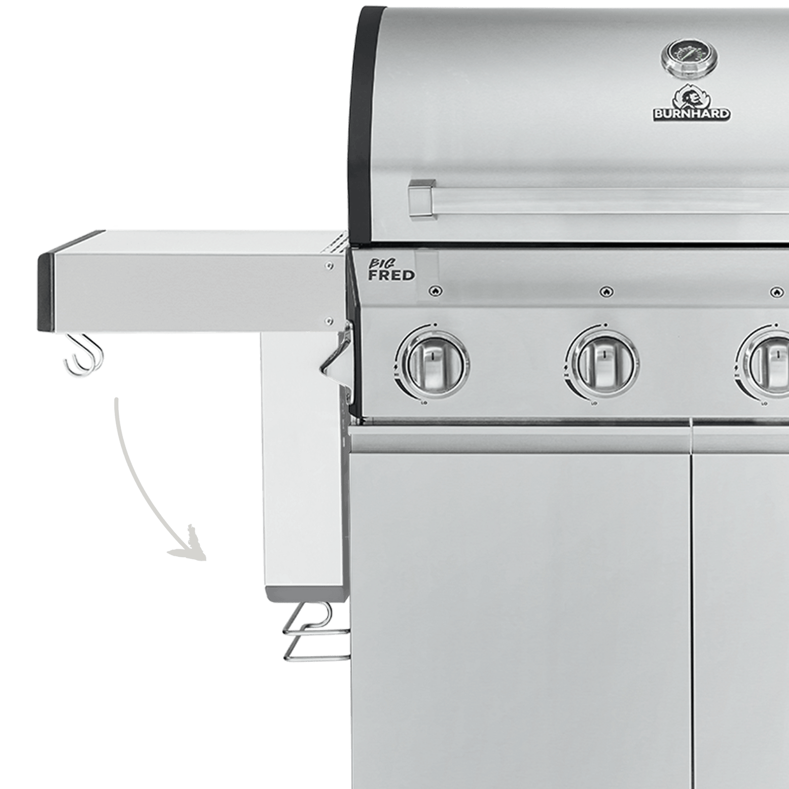 BigFRED Basic Series3 abgeklappter Seitentisch BigFRED Basic Series3 abgeklappter Seitentisch