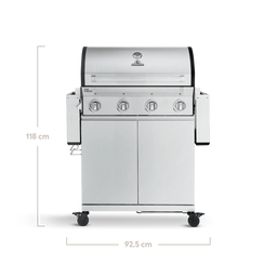 Image 35779713859899 Big FRED Basic 4-Brenner Gasgrill mit abgeklappten Seitentischen