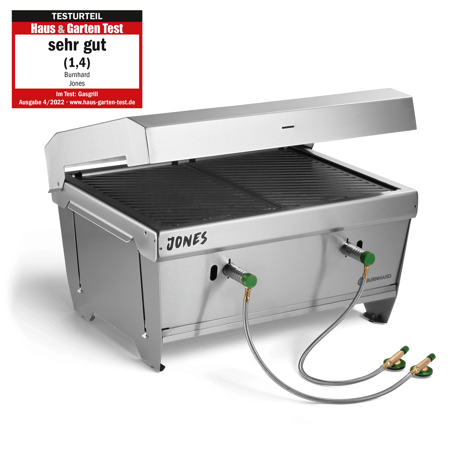gasgrill zum campen Klappgrill JONES – 2-Brenner Gasgrill kaufen | Burnhard
