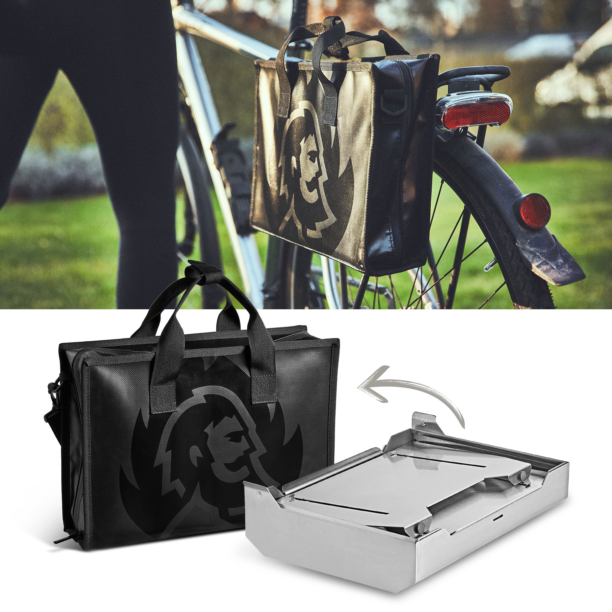 Tasche für JONES mit Haken für Befestigung am Fahrrad Tasche für JONES mit Haken für Befestigung am Fahrrad