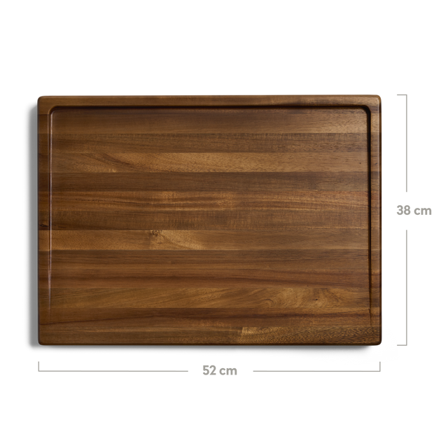 946443 Schneidebrett Akazienholz von oben mit Bemaßung 52 x 38 cm 946443 Schneidebrett Akazienholz von oben mit Bemaßung 52 x 38 cm