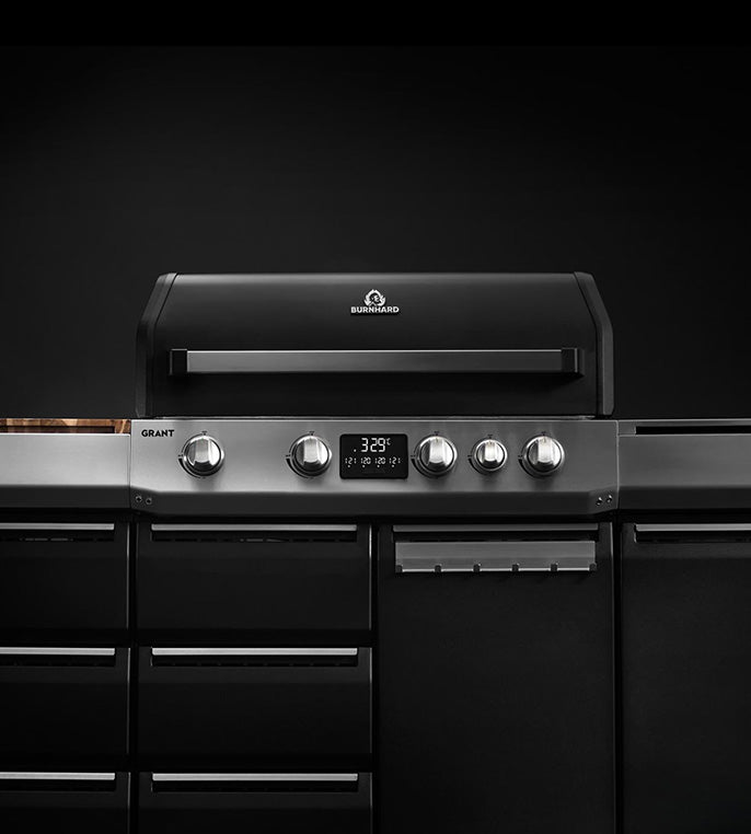 GRANT Modularer Gasgrill mit angebauten Modulen frontal