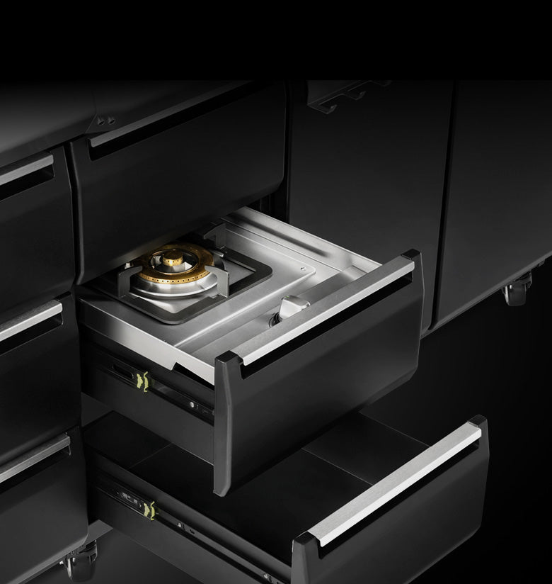 Detail Soft-Close Schublade mit eingesetztem Click-In Modul