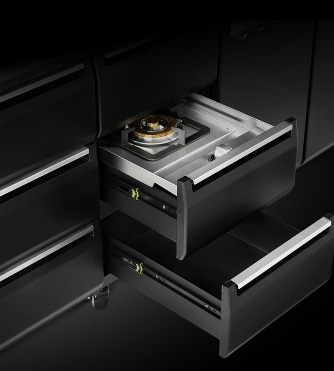 Detail Soft-Close Schublade mit eingesetztem Click-In Modul