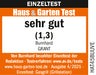 Haus & Garten Testsiegel, Testergebnis: 1,3 (04/2025)