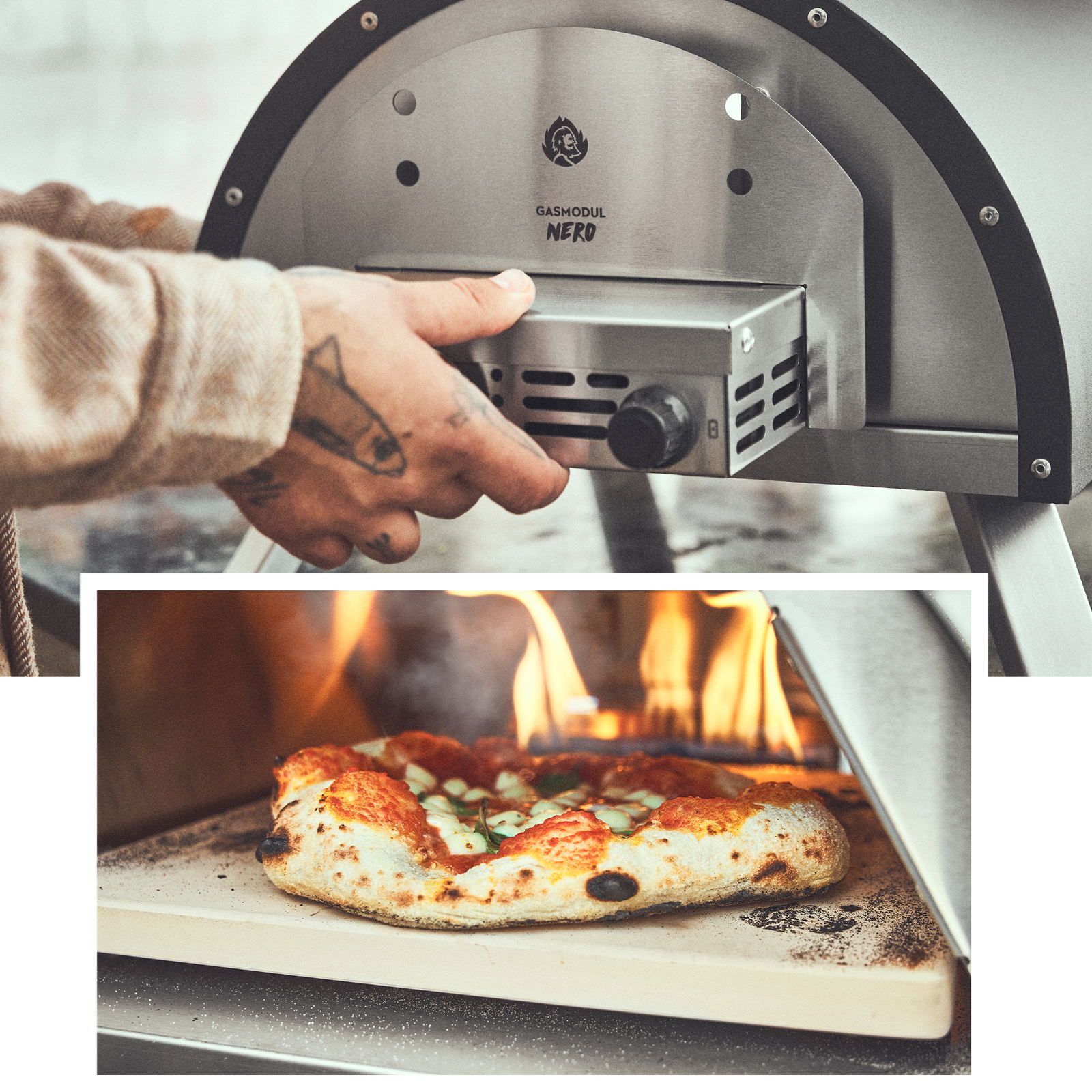 Image 35901570482491 Gasmodul für NERO wird eingesetzt und Pizza im NERO gebacken