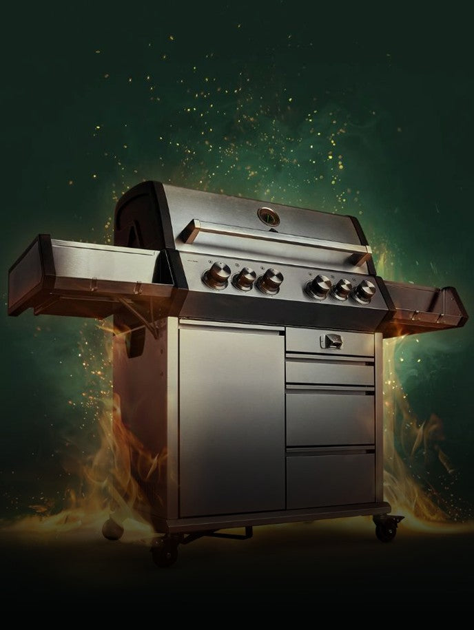 EARL Premium-Gasgrill mit Flammen