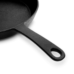 Detailansicht Griff Gusseisen Bratpfanne