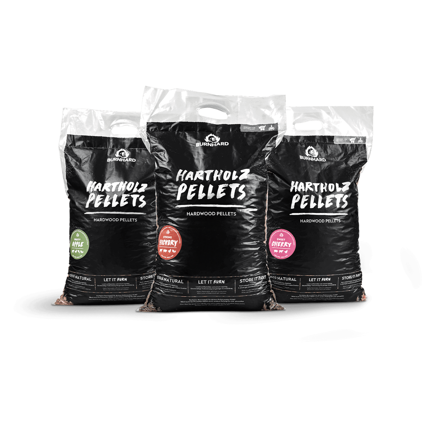 Hartholzpellets Packshots
