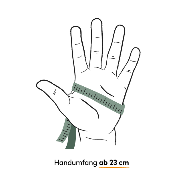 passend für Handumfang ab 23 cm