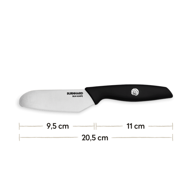 Brötchenmesser Burger Bun Knife mit 9,5 cm und 11 cm 