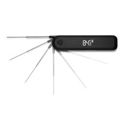 Einstich-Thermometer ausgeklappt 27 cm und eingeklappt 16 cm lang