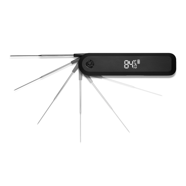 Einstich-Thermometer ausgeklappt 27 cm und eingeklappt 16 cm lang