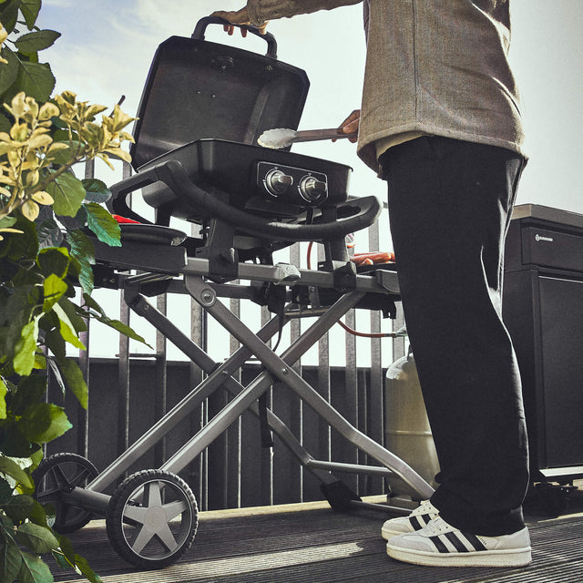 Rollwagen für Gasgrill WAYNE Balkongrill 2-Brenner