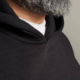 BURNHARD Hoodie Schwarz Detailansicht Kragen 