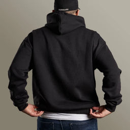 BURNHARD Hoodie Schwarz mit Kapuze von hinten