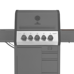 Frontblende Edelstahl EARL 3-Brenner Series