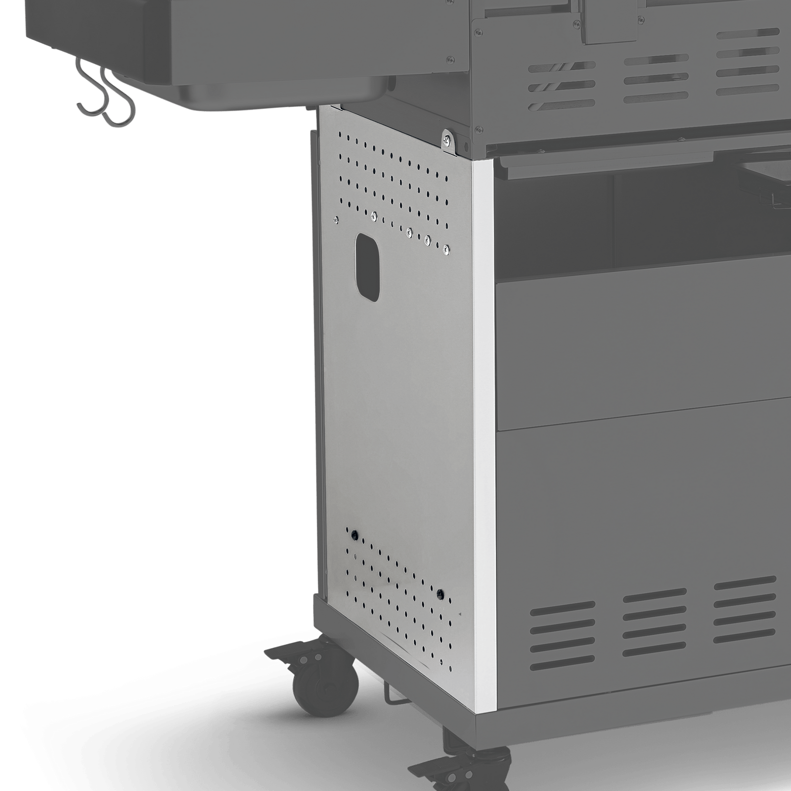 Seitenwand Unterschrank rechts Edelstahl FRED Series