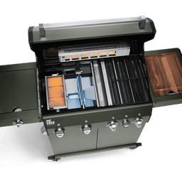 945638, 946140 Big FRED Green Edition Detailansicht Brennkammer mit Heckbrenner und Infrarot-Keramikbrenner