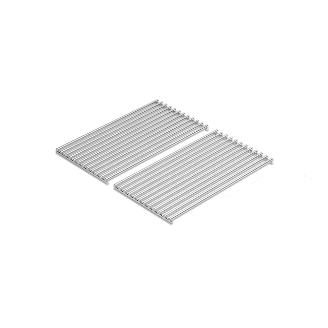 946762 Edelstahl-Grillrost für BURNHARD FRED Series 4 als zweiteiliges Set in schräger Produktansicht