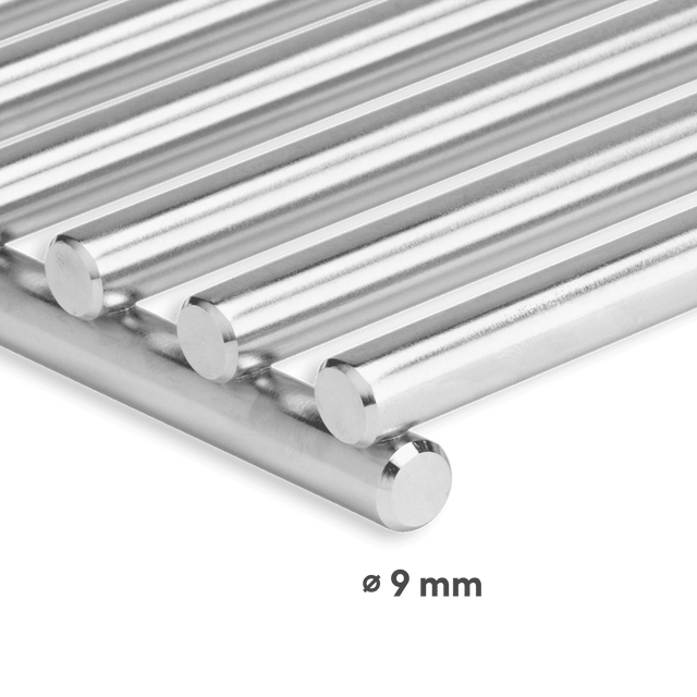 946764_946766_946762_946768
Edelstahl-Grillrost mit 9 mm starken Druchmesser in Detailaufnahme