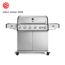 947152, 947153 Fat FRED Deluxe Plus 6-Brenner Gasgrill in Edelstahl mit Infrarot-Keramikbrenner, Seitenkochfeld und geschlossenem Unterschrank