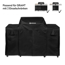 946786 Schwarze Abdeckhaube aus Polyester mit PVC-Beschichtung passend für GRANT mit 2 Einzelschränken