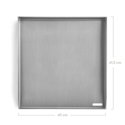 944504_Draufsicht Grillplatte mit Maßen 40 cm lang und 41,5 cm breit