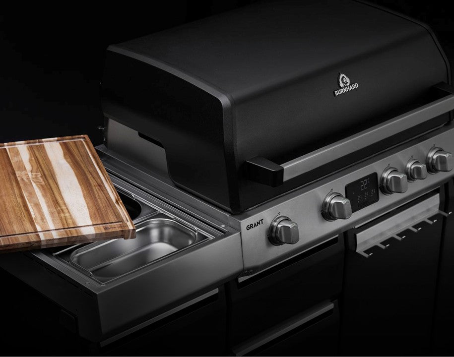 GRANT Modularer Gasgrill im Set mit Schneidebrett & Food Containern