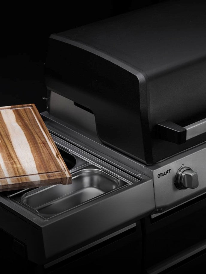 GRANT Modularer Gasgrill im Set mit Schneidebrett & Food Containern