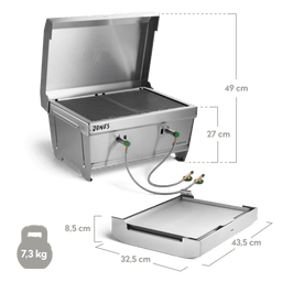 Maße JONES Klappgrill