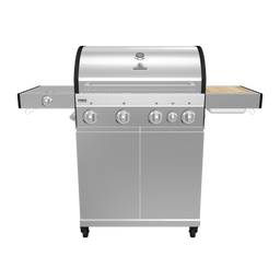 945527_945969 Big FRED Gasgrill als 360-Grad-3D-Rendering mit ausgeklappten Seitentischen vor weißem Hintergrund